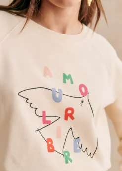 Amour Libre Oiseau Sweatshirt - Sézane X Pangea