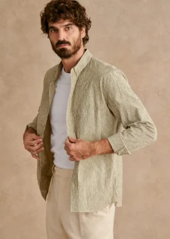 Coton Linen Seersucker Charlie Shirt