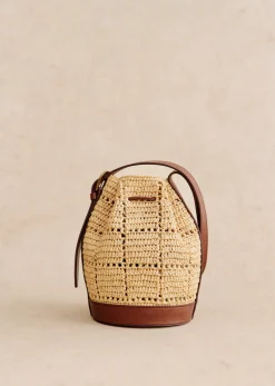 Mini Farrow Raphia Bucket